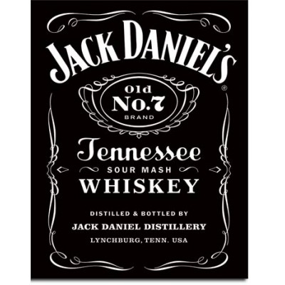 Enseigne Jack Daniel's en métal  / Étiquette